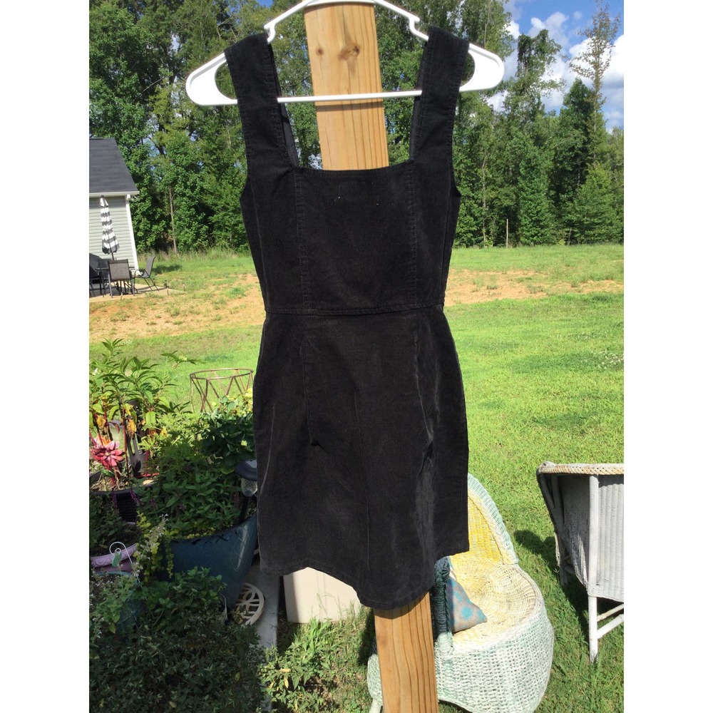Urban Outfitters womens black corduroy jumper 4 academia overall Y2K clueless - Picture 6 of 9